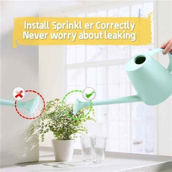 Watering Can for Indoor Plants, Small Long Spout 1.8L 1/2 Gallon - Gardening - Picture 3 of 6